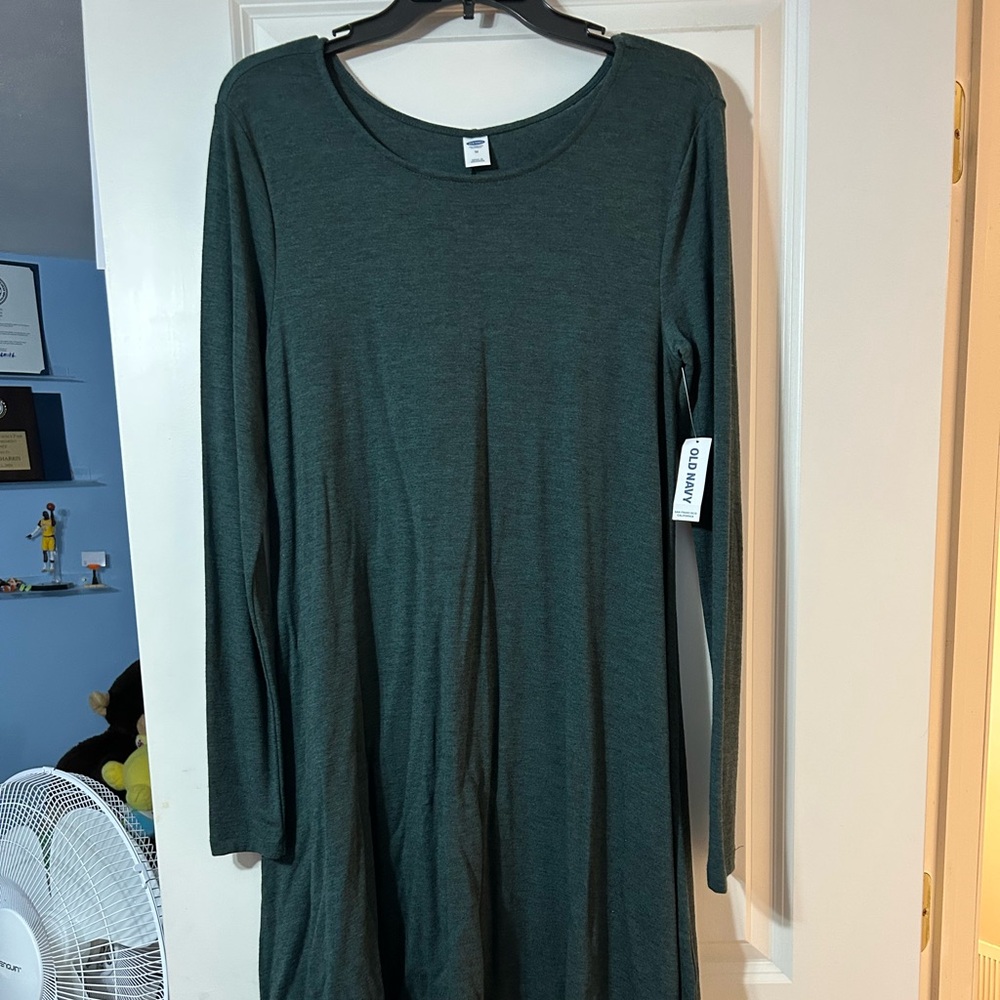 Old Navy Dark Green Swing Dress